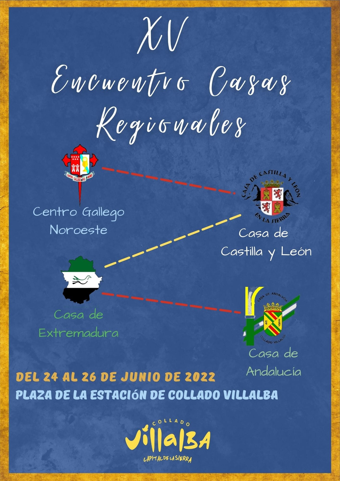 Cartel del XV Encuentro de Casas regionales de Villalba