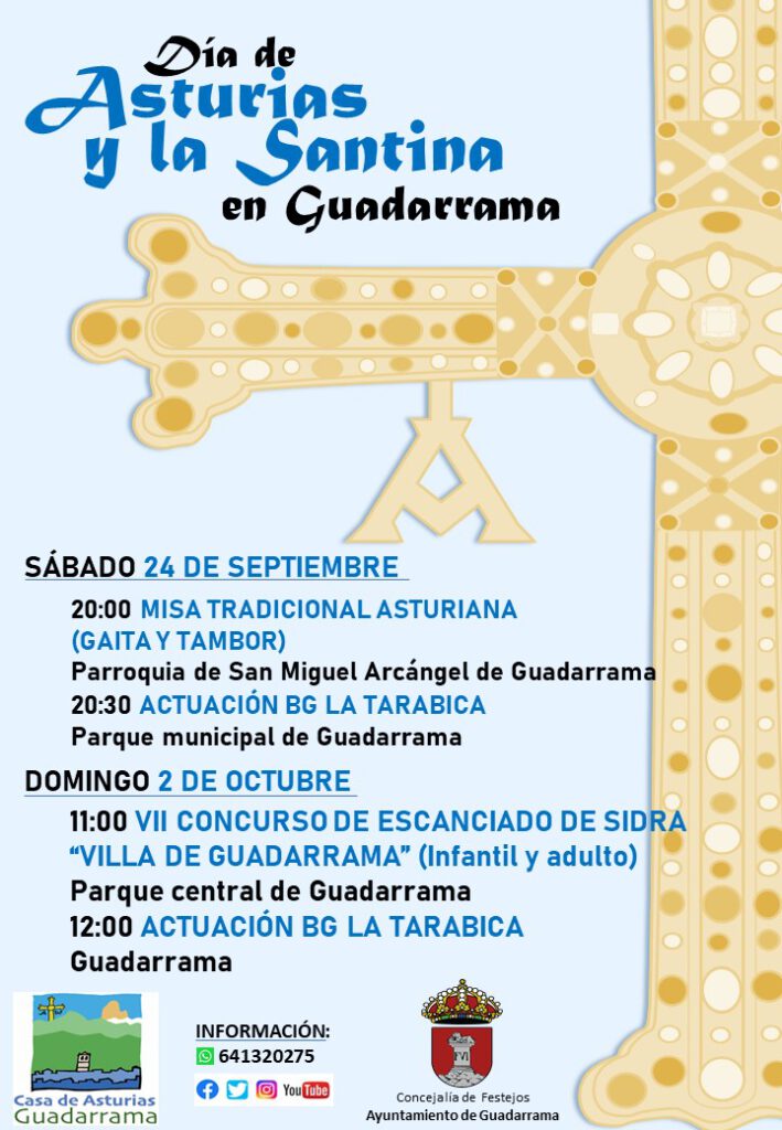 Cartel del Día de Asturias en Guadarrama 