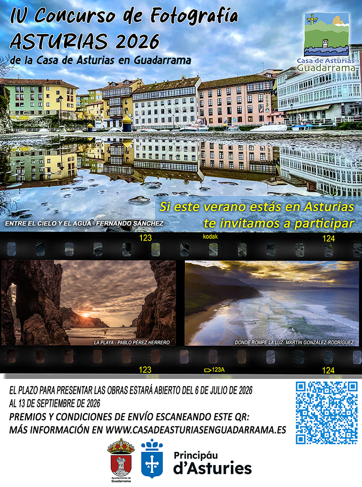 IV Concurso de Fotografía de Asturias 2026 organizado por la Casa de Asturias en Guadarrama